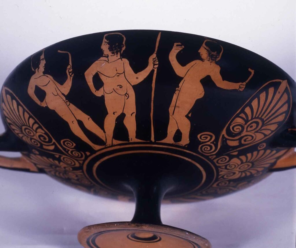 Nº. 7. Atletas en el Gimnasio. Copa. Ática, 420-410 a.C.