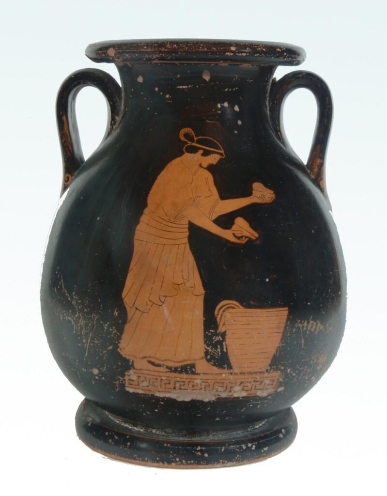 Vendedora en el ágora. Pélice. Pintor de Pan. Ática, 490-480 a.C.